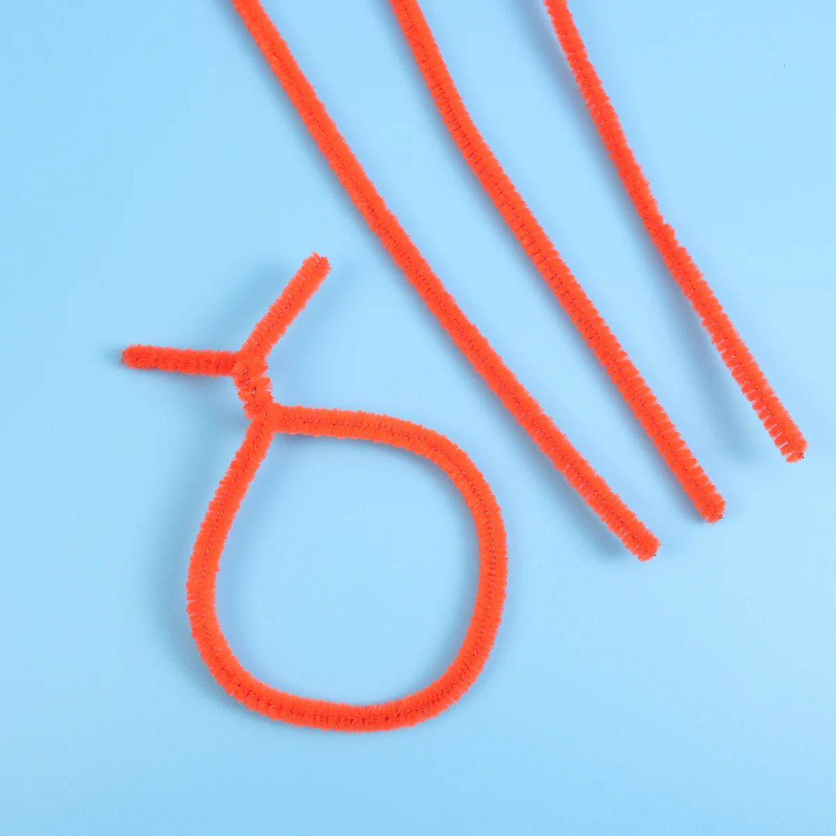 100pcs Twistable Diy Chenille Stems For Rods Kids Art Craft Projects Flexible Modeling Diy Chenille Stems Orange