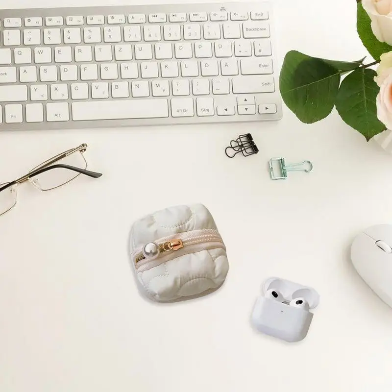 

Earbud Pouch Bag Headphone Storage Bag Headphone Protective Carrying Bag For Coin Key Card
