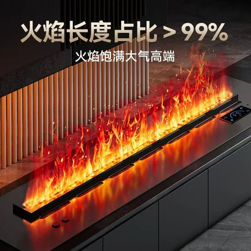 3D Ultrasonic Humidifier Fireplace Insert with Realistic Flame Effect for European Style TV Stand and Home Decor for Smart