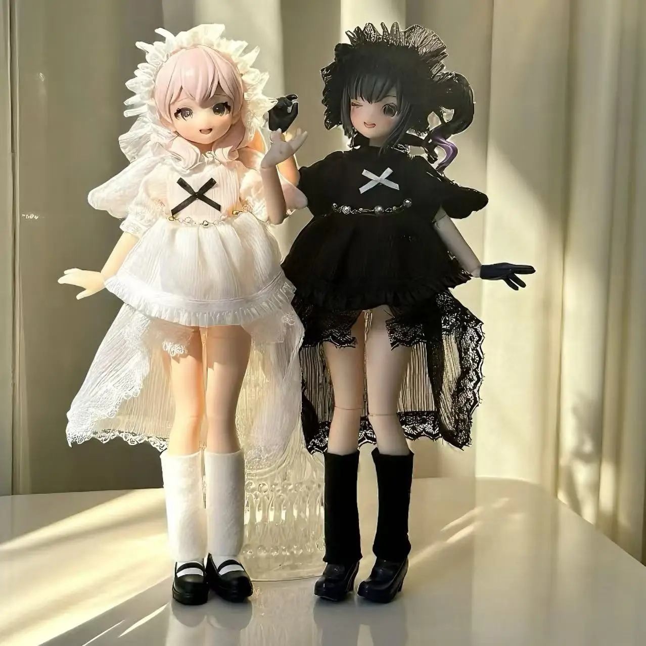 Vêtements uniquement pour poupée Bjd, vêtements de personnalité en forme d'ange noir et blanc, simples et à la mode, nouvelle collection, offre spéciale