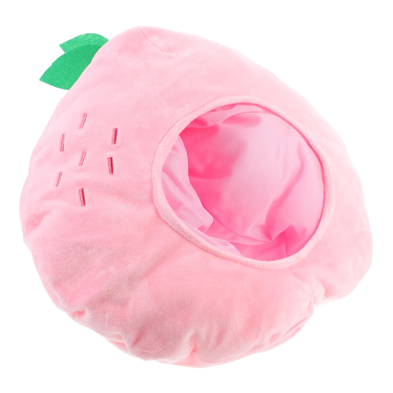 

Halloween Hat Peach Headgear Party Headdress Clothing Plush Cap Costume Pink Novelty Man