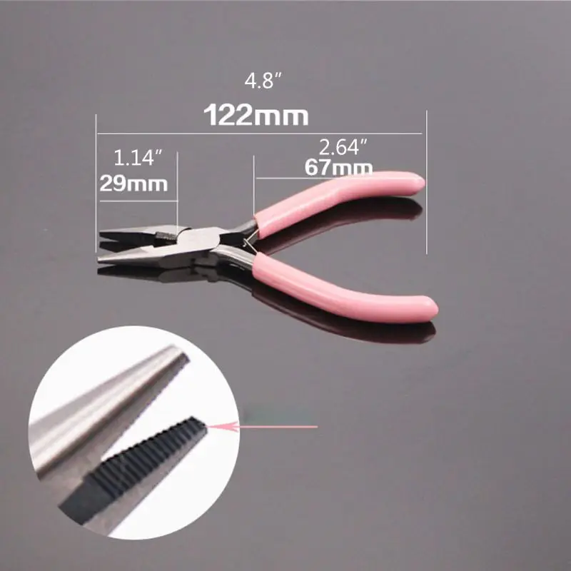 F92C 3pcs Pinza per gioielli Set gioielli facendo pinze a naso rotonda a naso lungo