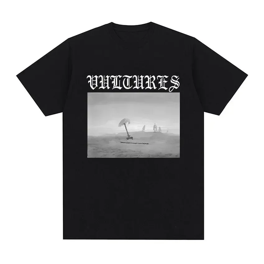 Kenya Wast Vultures New Song and Album Cover T Shirt Men Women Harajuku Gothic Loose T-Shirts Hip Hop Punk Style Tees Streetwear