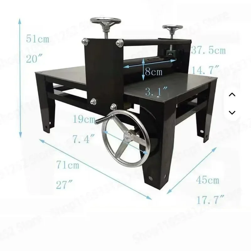 Manual Pottery Clay Slab Roller Hand Crank Machine for Printmaking and Mud Pressing
