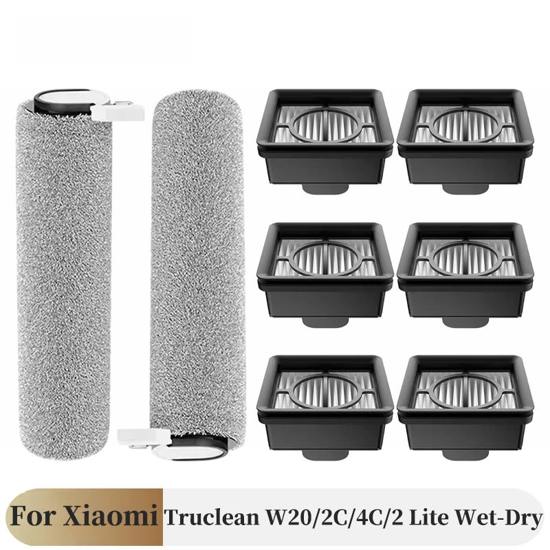 para-xiaomi-trufan-w20-2c-4c-2-lite-rolo-de-vacuo-molhado-seco-escova-filtro-hepa-pecas-acessorios-substituicao