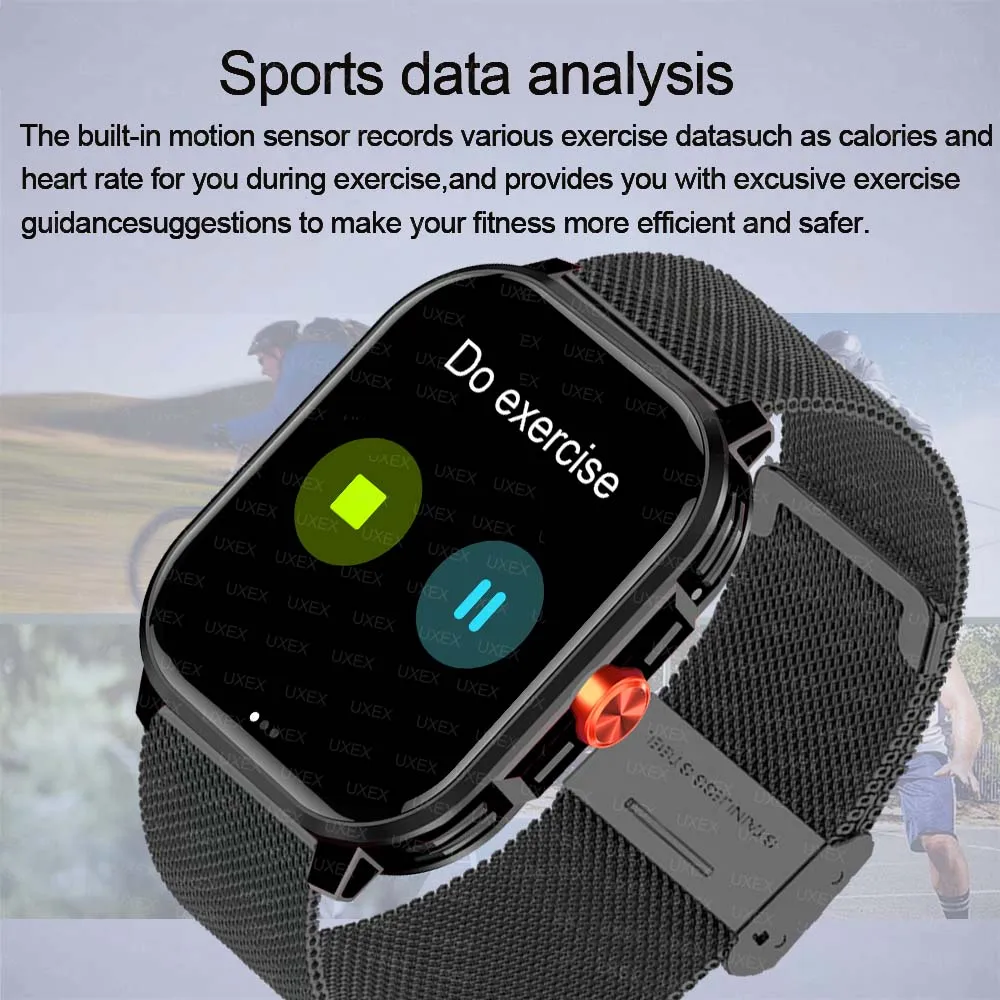 Homens fora smartwatch relógio 2.01 tela cheia presente de natal bluetooth chamada foto personalizada relógios esportivos de fitness para android ios