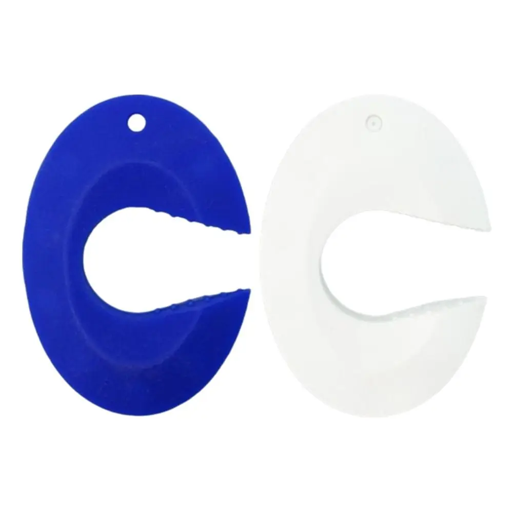 

Silicone Child Safety Door Stopper C-shaped Design White Blue Color Door Safety Clip Easy Installation Soft Flexible