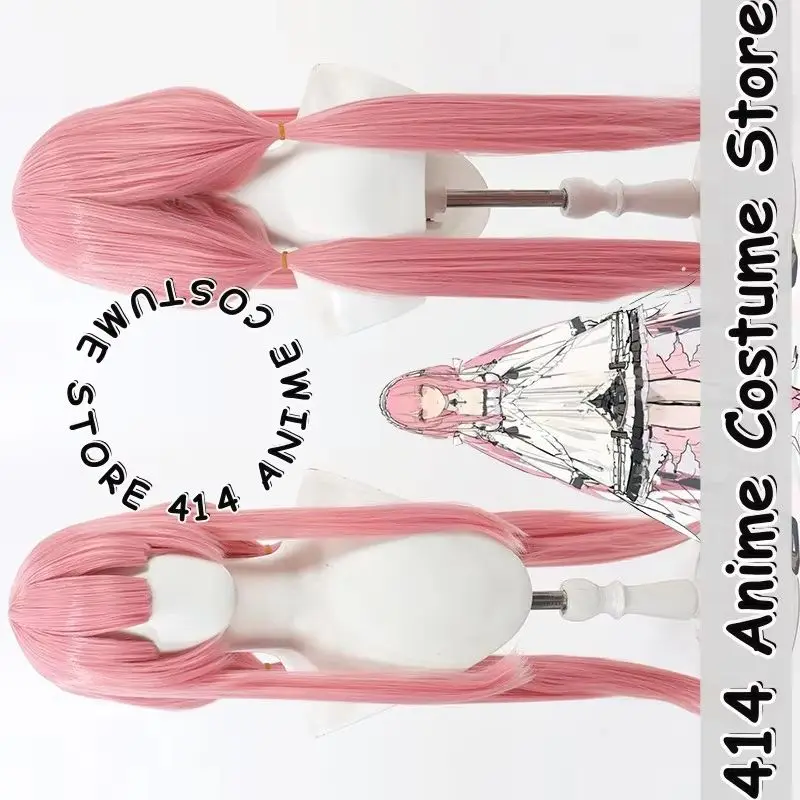 

Парик для косплея игры и аниме Perseus Azur Lane Pink Twin Tails, термостойкое волокно, синтетические волосы