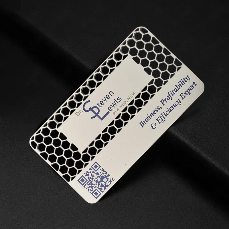 مجموعة بطاقات عمل معدنية فاخرة عالية الجودة للبيع بالجملة، بطاقة لعب معدنية رفيعة للغاية مقاومة للخدش