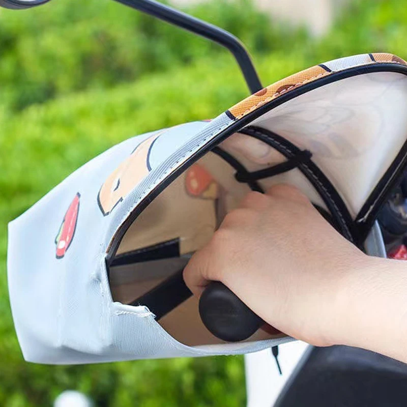 Electric Car Handlebar Cover Motorcycle Battery Car Hand Guard Cover Summer Sunscreen Heat Shading Gloves Rain Windshield Handle