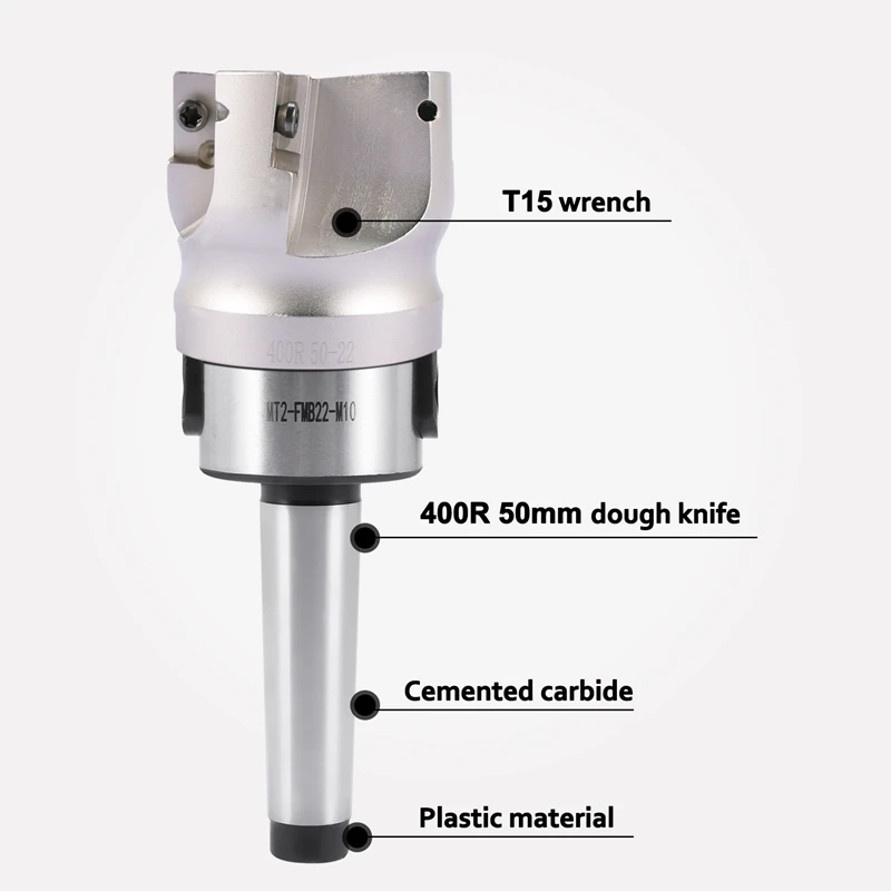 

A51M-MT2 M10&50Mm Face End Mill Cutter+10 Pcs APMT1604 Carbide Insert Wrench CNC