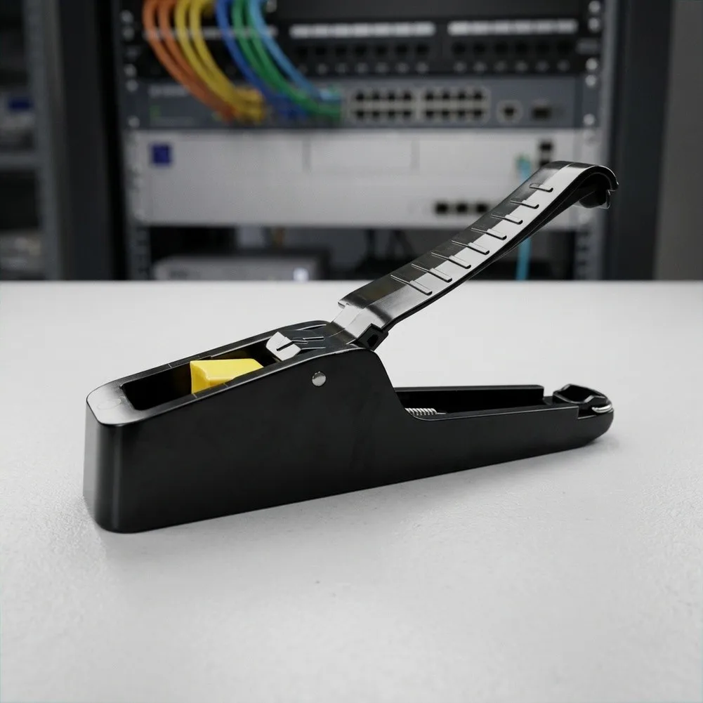 Tool-Free For RJ45 Crimp Plier for Ethernet Cable Assembly Compact Size Fits Tight Spaces During Server Rack Patch Panel Work