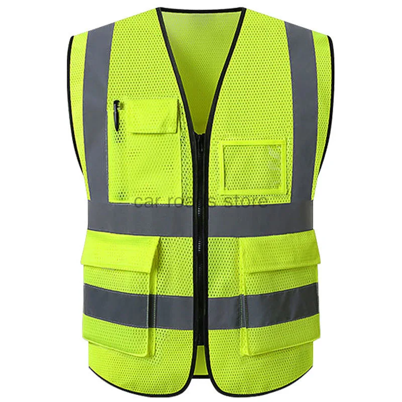 Pink Reflective Vest Safety Vest for Men Working Vest Workwear with Many Pockets Security Vest for Men Hi Vis Breathable Mesh