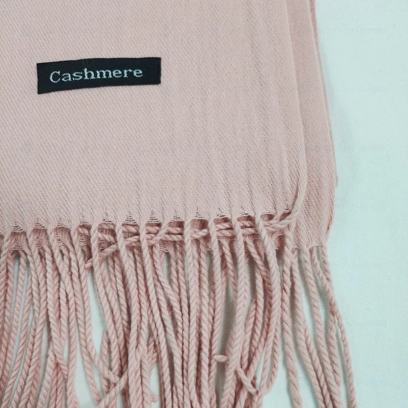 2024 Winter scarves women\'s cashmere scarves elegant  pure colored scarves for lady headscarve tassels simple popular 60*210 cm