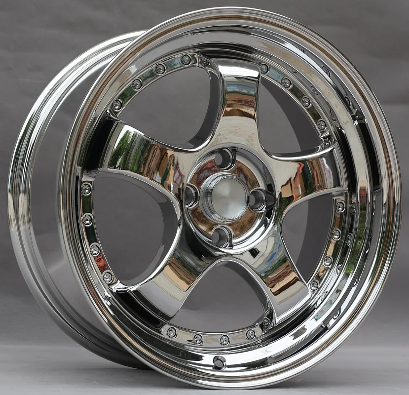 Chrome SSR Wheels Professor SP1 17 Inch 4x100 Car Wheel Rims Fit For Scion xb Mazda MX-5 Miata Nissan NX Honda Civic Toyota