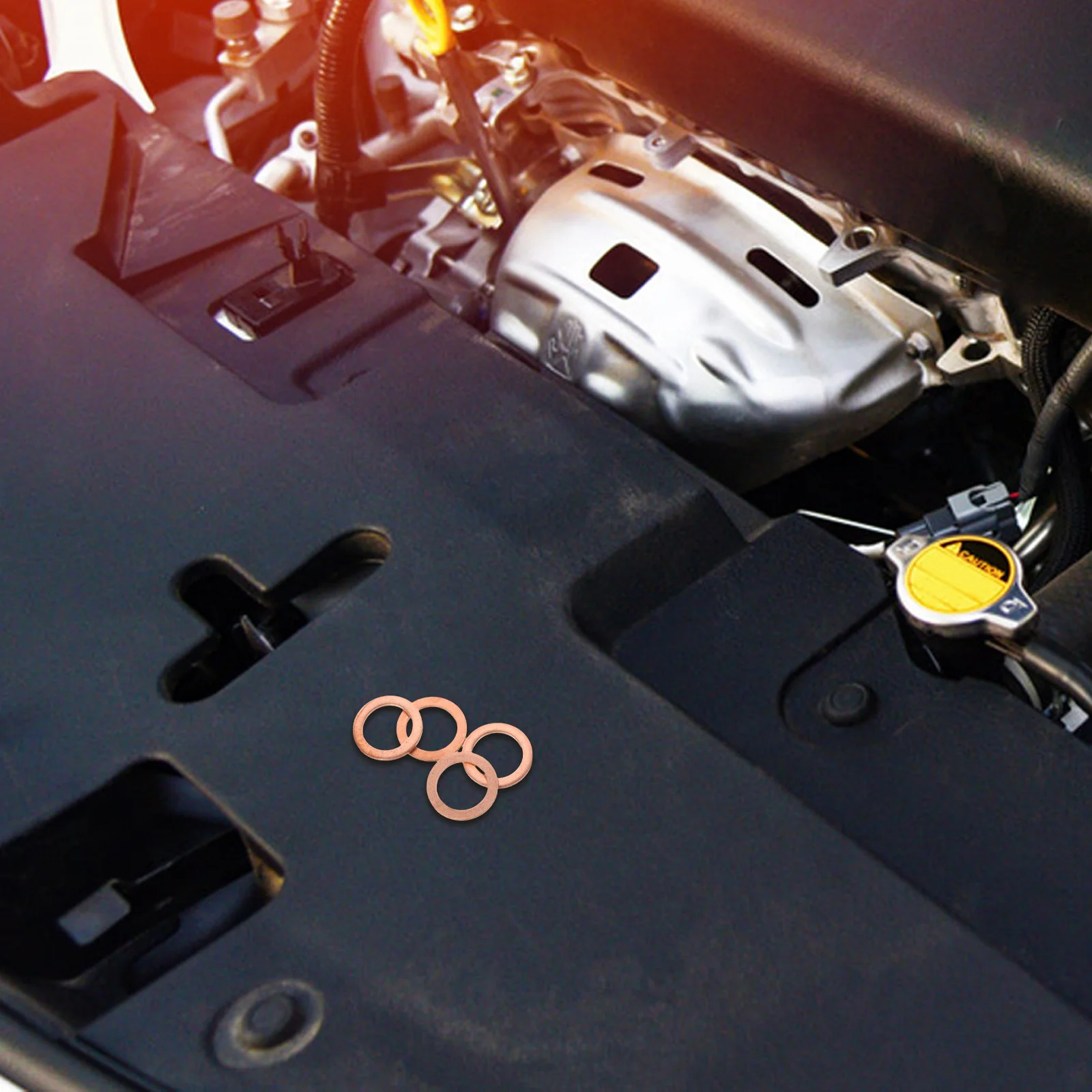 

4Pcs Brake Pump Sealing Washers Copper Material Precision Machined for Reliable Seal Easy Installation Compatible with Various