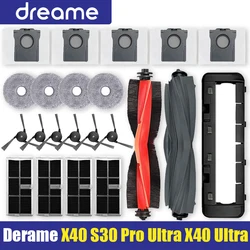 Dreame Bot X40 Ultra / X40 Pro / S30 Pro Ultra Pièces de Rechange, Accessoires Rouleau Principal, Brosse Latérale, Filtre Hepa, Sac à Poussière