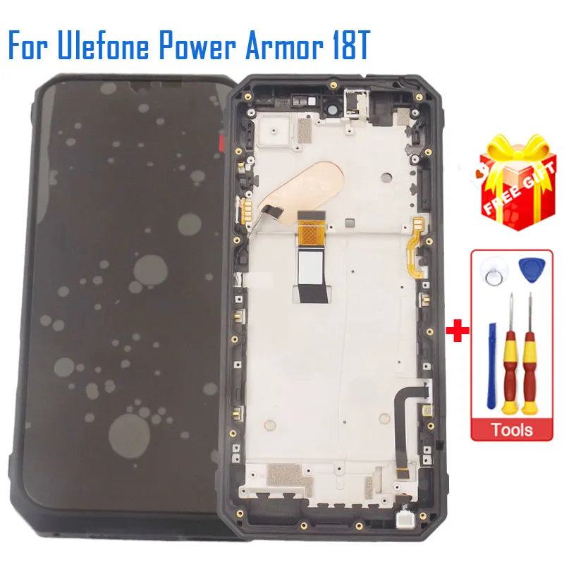 New Original Ulefone Power Armor 18T Lcd Display+Touch Screen+Frame With Receiver Fingerprint For Ulefone Power Armor 18T Phone