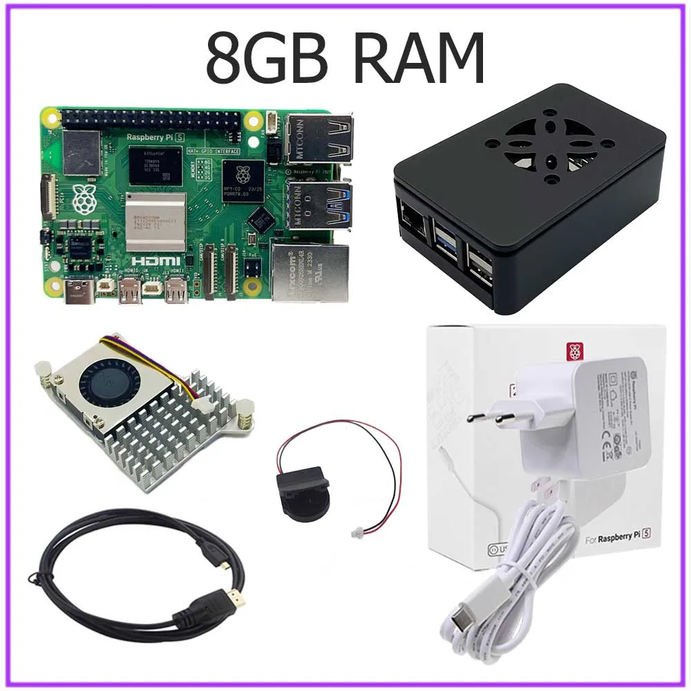 ミニPC Raspberry Pi 5 16GB RAM Raspberry Pi5 8GB 16GB Kit Laptop MIni PC Computer,2.4GHz 64bit