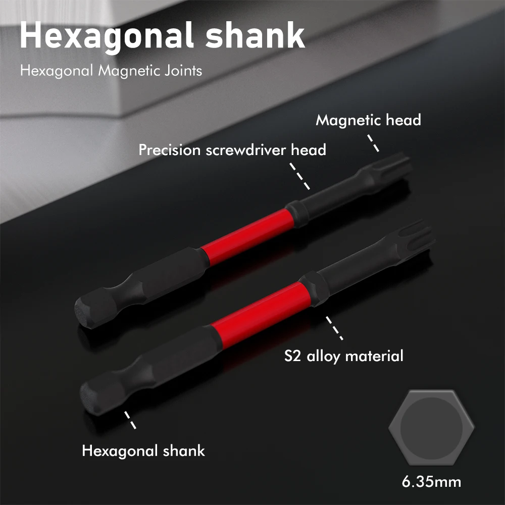 13-teiliges Schlag-Torx-Schraubendreher-Set, T7-T40, Sechskantschaft, S2-Stahl, metrische magnetische Schraubendreherbits – Detail 5