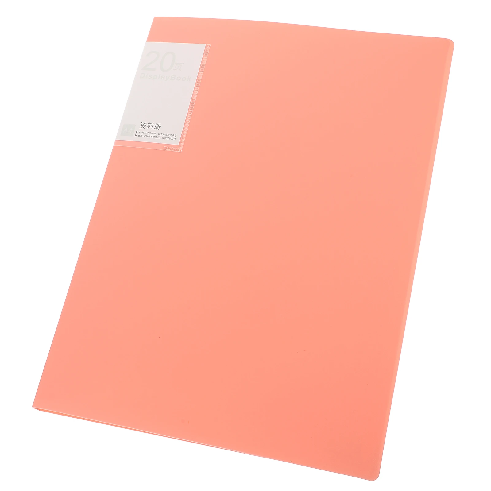 

20 Pages A4 Folder Insert Plastic Information Booklet Reusable File Storage Organizer For School Office Projects Green