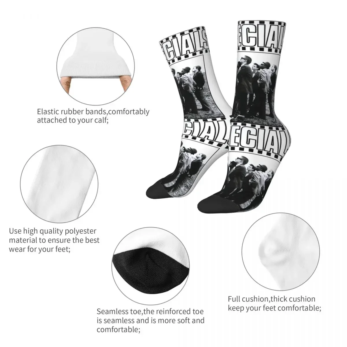 Casual Women Men Socks Retro Punk 2 Tone SKA Revival The Specials Band Merchandise Two-tone 2Tone Music SKA-Rock Sport Socks