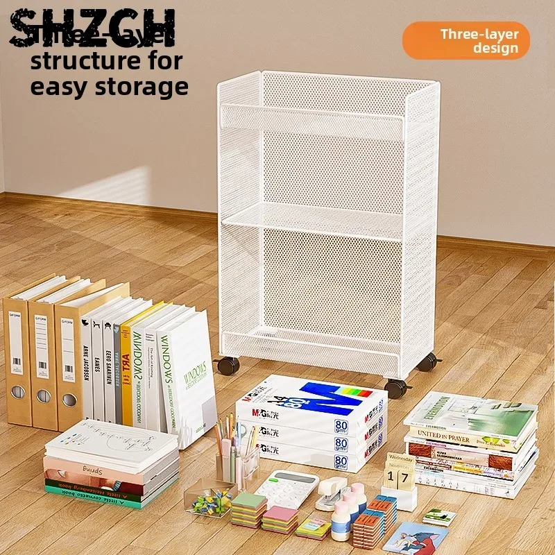 Under Desk Multi-Layer Mobile File Storage Ra Office Station Supplies Organizer Small Cart Document Storage Solution