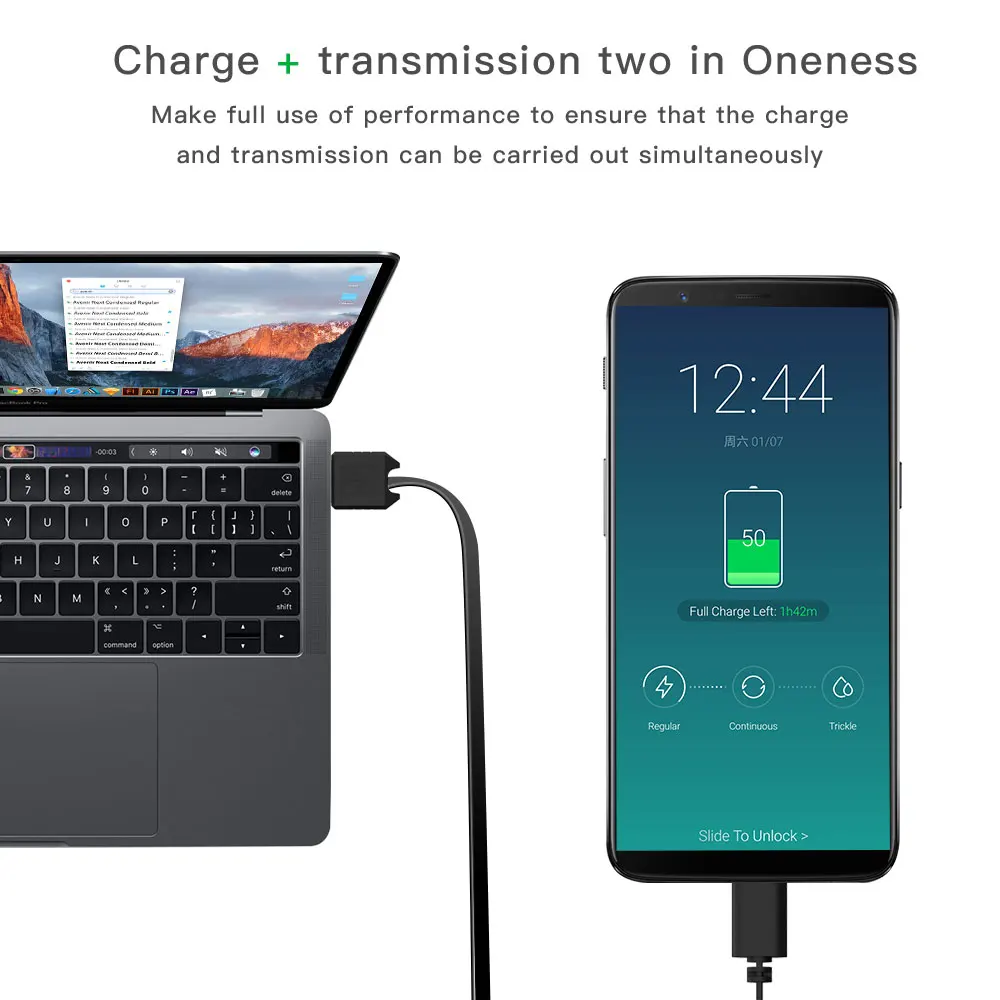 Nku USB A To Type C Portable Charge Data Line Retractable Type-C Charging Telescopic Cable for Samsung S8 Huawei Xiaomi Phone
