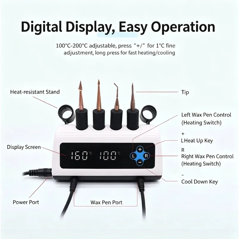 Dental JG-626 New Gold-Plated Double-Edged Electric Wax Knife Dental Laboratory Equipment Dental Clinic Equipment