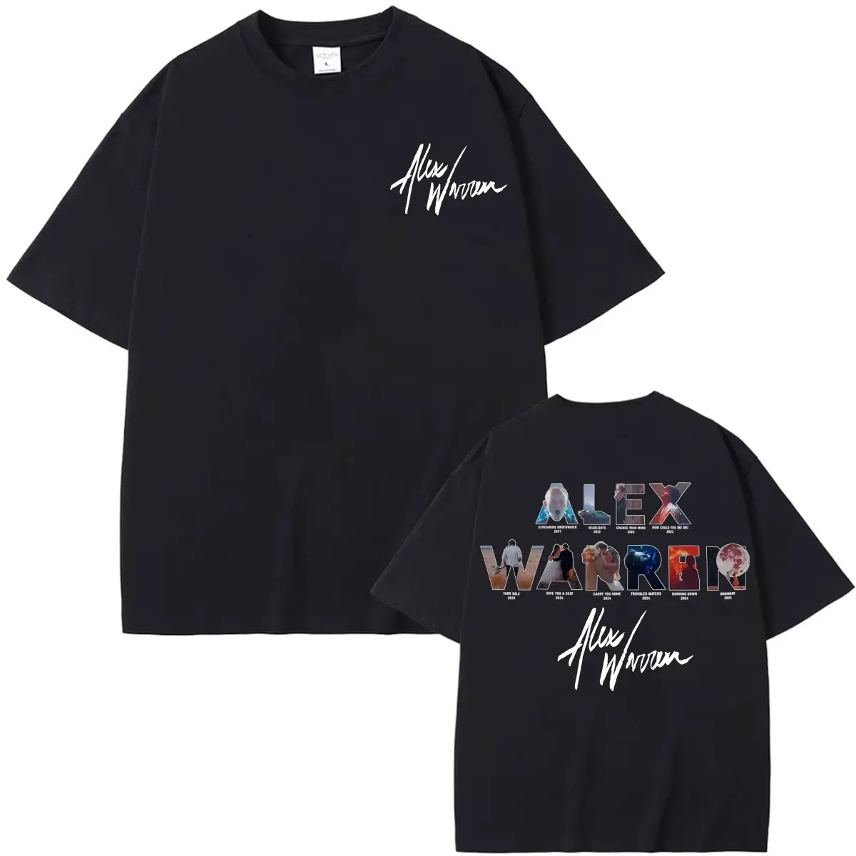 Alex Warren Album Music Song Titles Graphic T Shirt Men Women Harajuku Vintage Hip Hop T Shirts Casual Cotton Oversized T-shirts