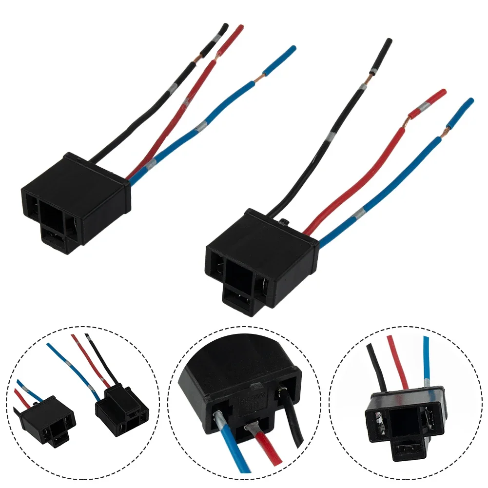 

Part Socket Connector Wire Socket 10 Grams 12/24V 2pcs Accessories H4 Headlight Repair Bulb Holder Replacement