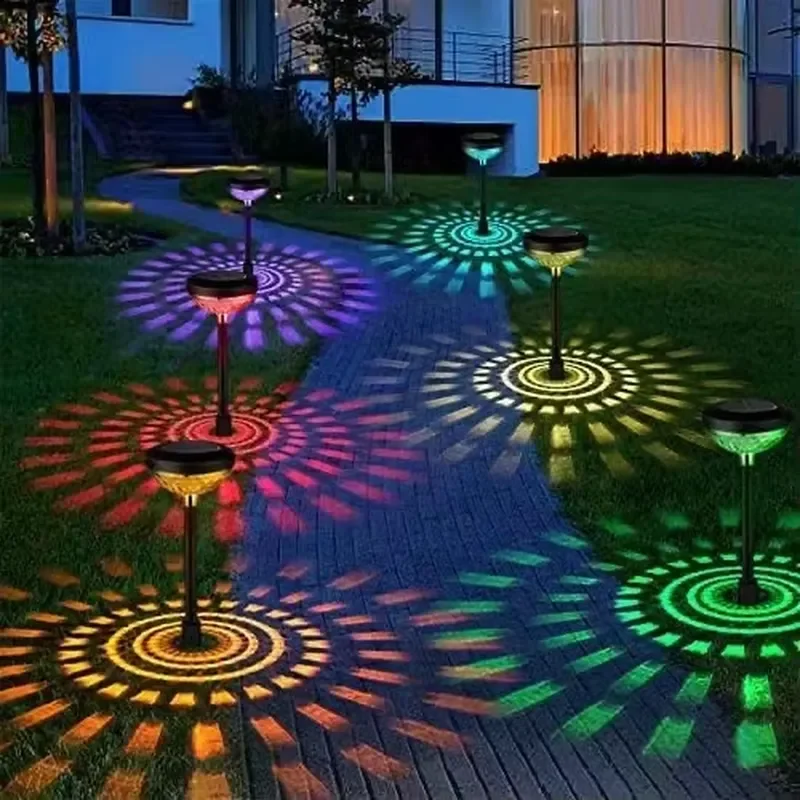 IP67 Waterproof Solar Garden Light Color Changing Sensor Light for Sidewalk Courtyard Lawn Decoration Solar Channel Light