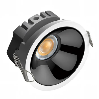 Recesso led cob spot light alto cri profundo anti-reflexo moldura estreita ultra fino rosa ouro preto branco alumínio teto downlight