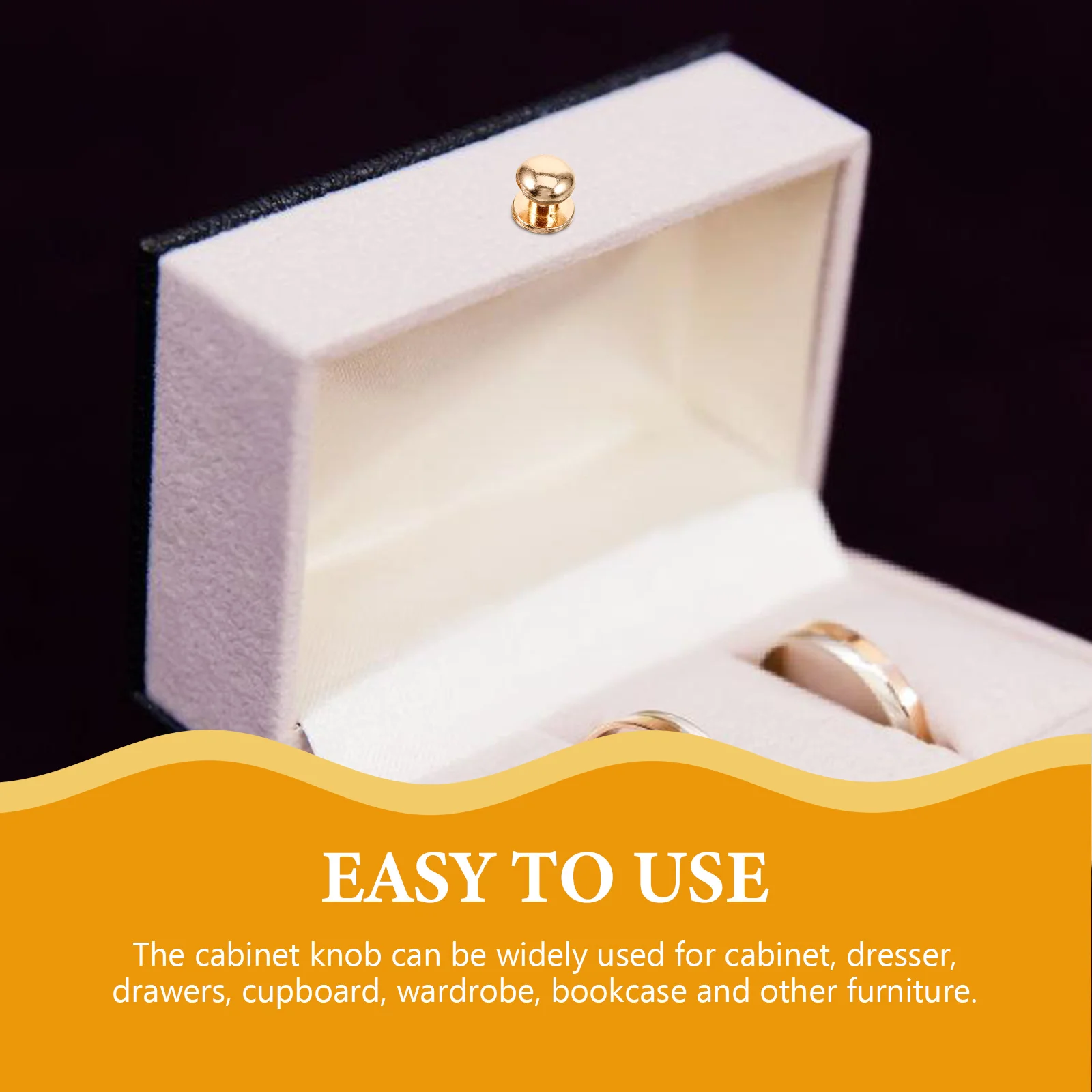 

50 Pcs Gold Knobs Golden Round Head Handle Mini Drawer Handles Nipple Pull Practical Jewelry