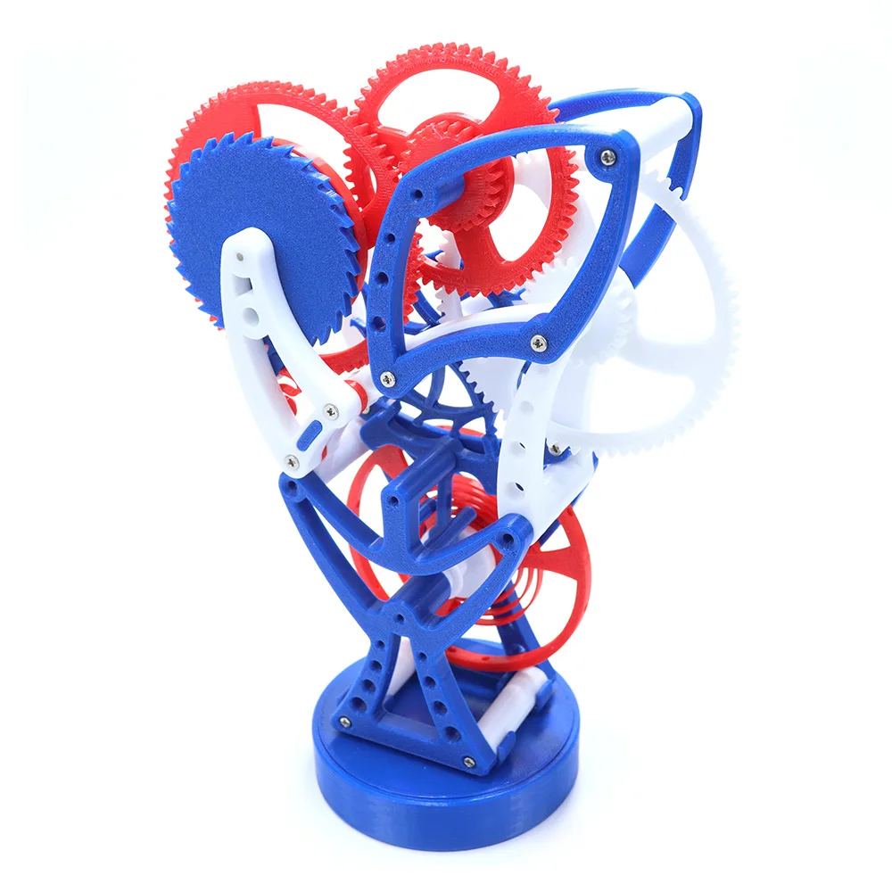 Tourbillon model 3D printed pendule Mechanical structure DIY gear set Creative Science Toys Clockwork driven Physics Teaching