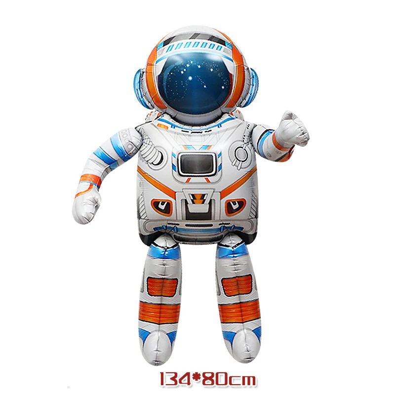 Spaceman Rocket Standing Balloons, Astronaut Foil Balloon, Outer Space Galaxy Theme, Boy Birthday Party Decorations, Baby Shower