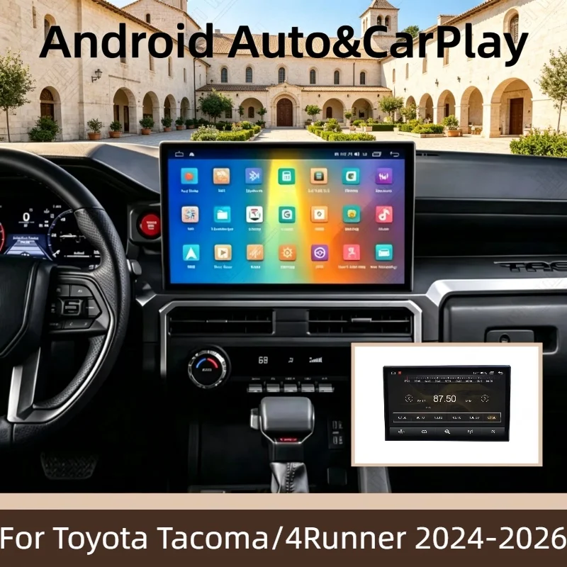 Android 14 CarPlay Auto 14.6Inch Screen For Toyota Tacoma/4Runner 2024-2026 Car Radio GPS Navigation Multimedia Player Head Unit