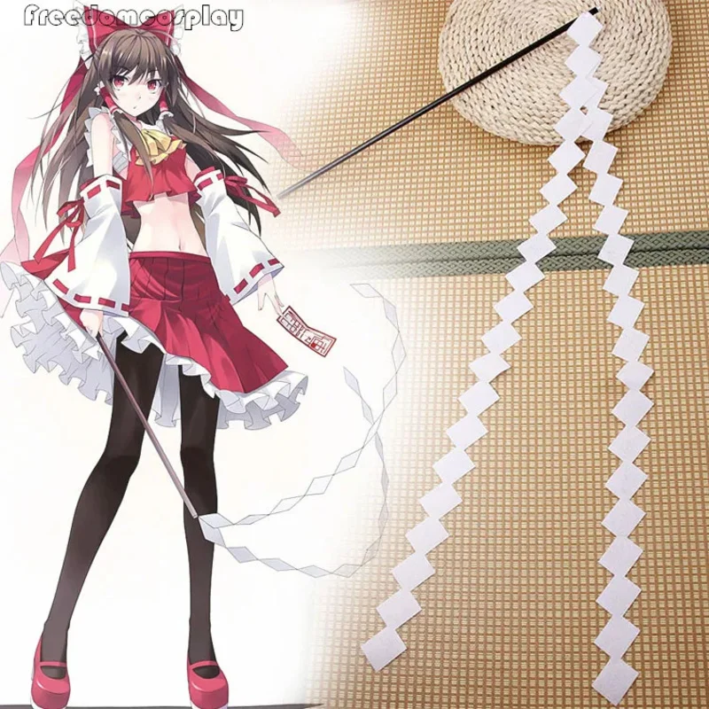 Touhou Project Reimu Hakurei Cosplay Stick Wand with cards