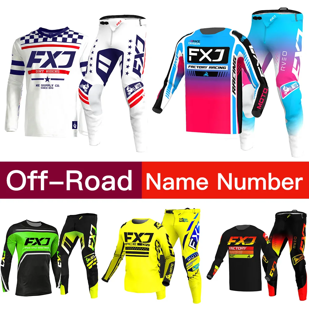 

Комплект экипировки для мотокросса: гоночный костюм, джерси и брюки для эндуро, внедорожных гонок, MX, MTB, MOTO. Мужские и женские комплекты с возможностью индивидуализации имени и номера, белый и розовый цвета.