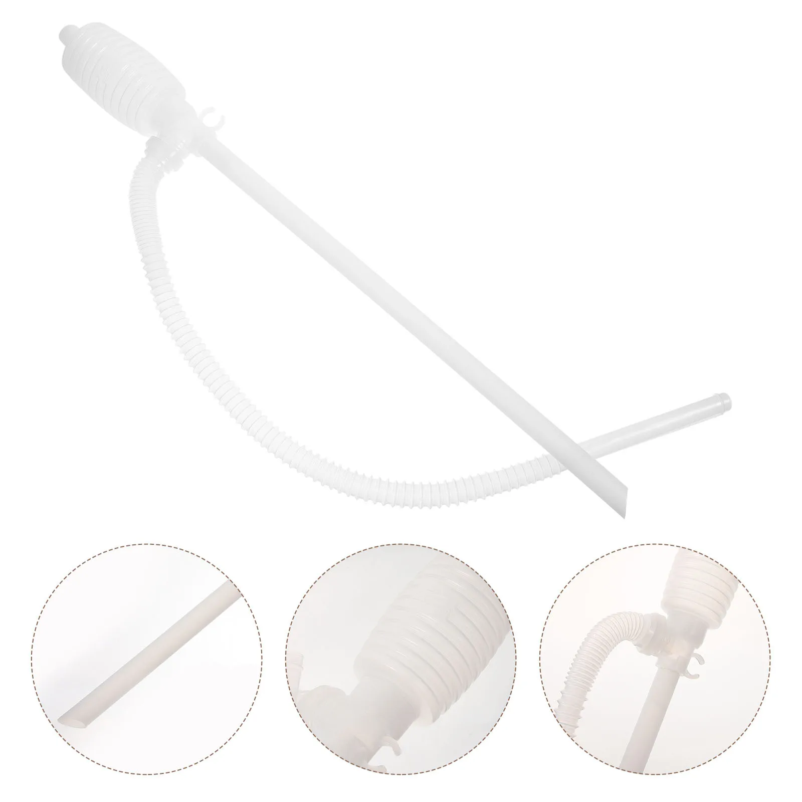 

Manual Siphon Pump Durable High Flow Oil Water Transfer Lightweight Portable Reusable Long Time Use Oil Pump