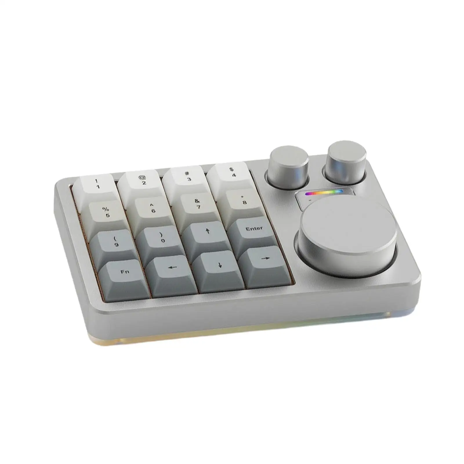 Configurable Function Keypad CNC Aluminum Keypad with Rotary Knobs Hot-Swappable Macropad for Video Editors, Streamers, Desk,