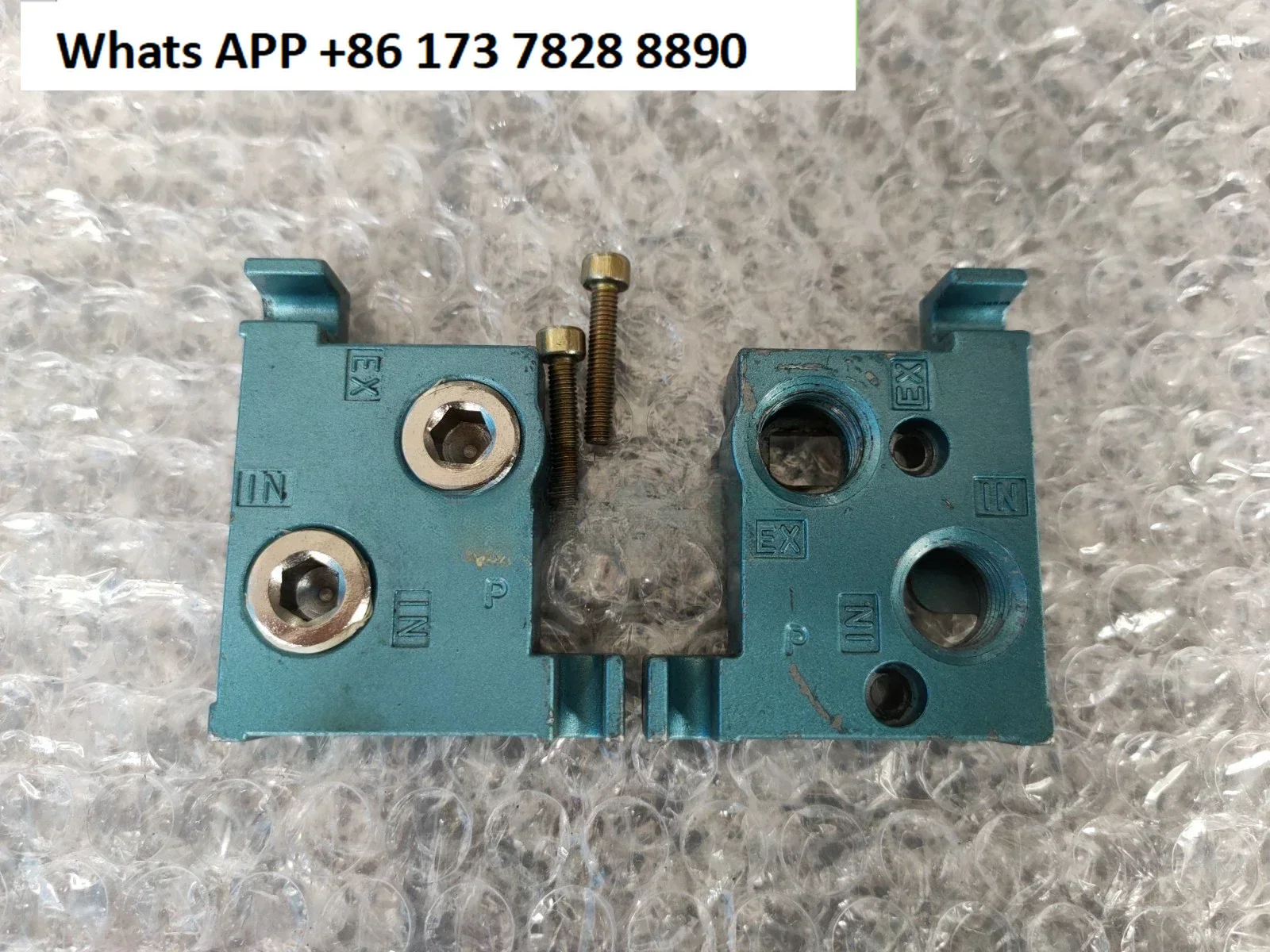 Solenoid valve splint/series plate M-45001-01P, for solenoid valve 45A-SC1/SB1 series, disassembled