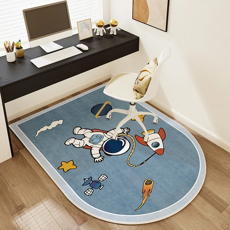 

Kids Study Room Computer Chair Mat E-sports Swivel Chair Non-slip Carpet Living Room Table Study Computer Desk Foot Mat