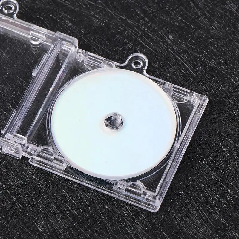 NFC DIY Blanko-Album-Schlüsselanhänger Mini-CD-Hülle Gedenkanhänger für Rucksack-Dekoration Handgefertigtes Geschenk-Accessoire – Detail 1