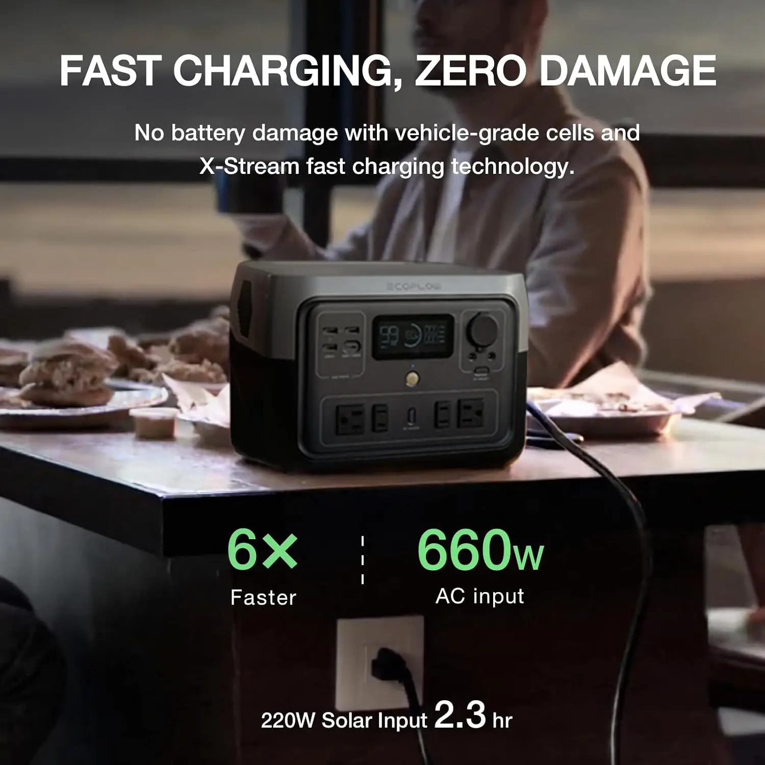 Portable Power Station River 2 Max 500, 499Wh LiFePO4 Battery