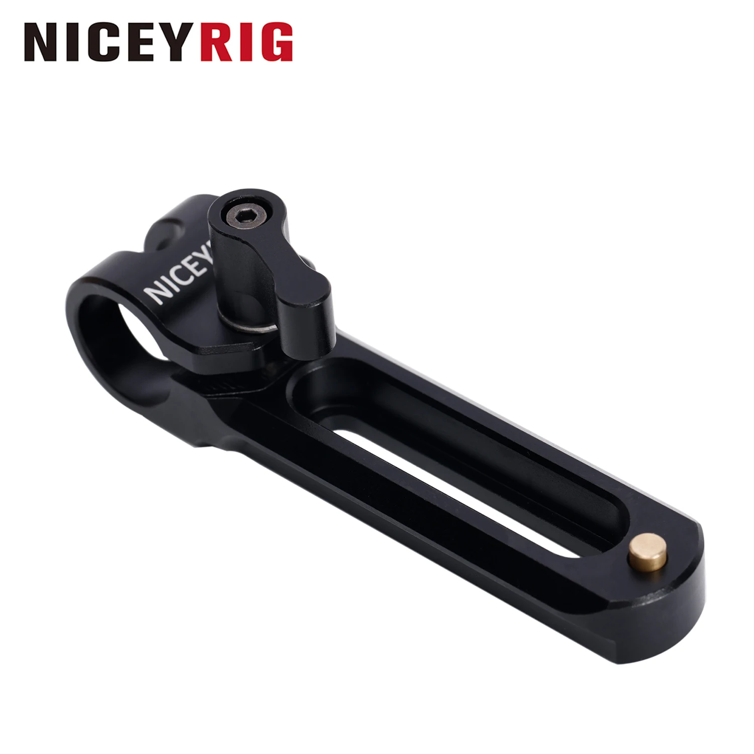 NICEYRIG 15mm Single Rod Holder to Quick Release NATO Rail, Applicable for EVF Mount, DSLR Cage Rig, Tablet Video Rig