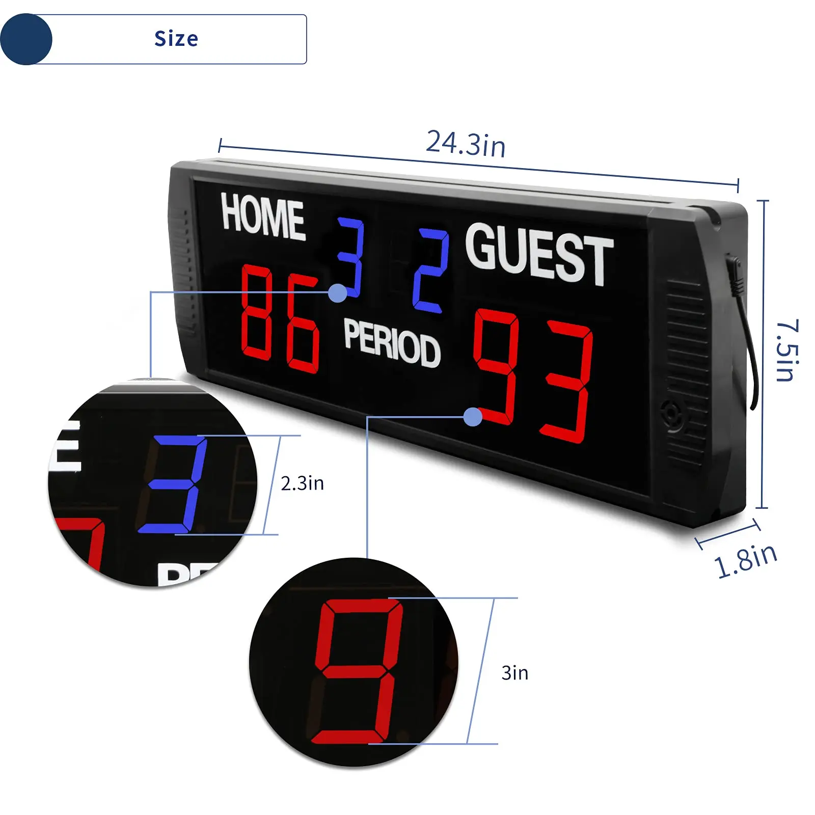 2025Ganxin Mini LED Electronic Scoreboard Basketball Digital Scoreboard For Team Sports Score Display