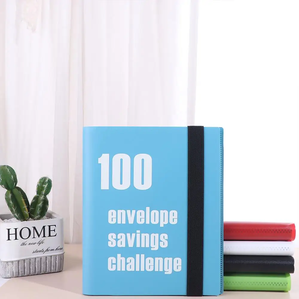 PP Money Saving Binder 100 Days Colorful Savings Challenges Book Tear Resistant Durable Envelope Savings Challenge