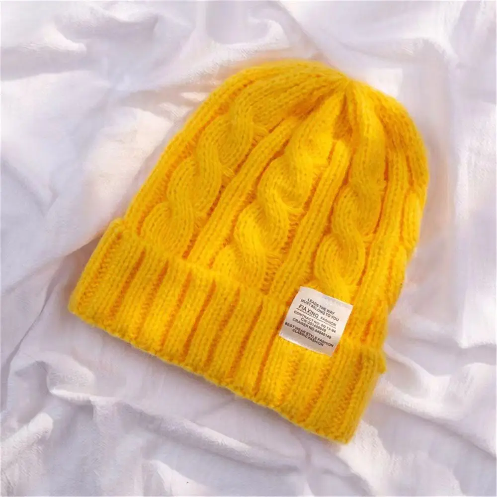 Women Female Thread Winter Knitted Beanie Couple Cap Knit Cap Beanie Hat