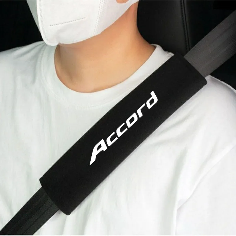 2pcs Car Seat Belt Cover Shoulder Pads Auto Interior Decoration Accessories Case For HONDA ACCORD